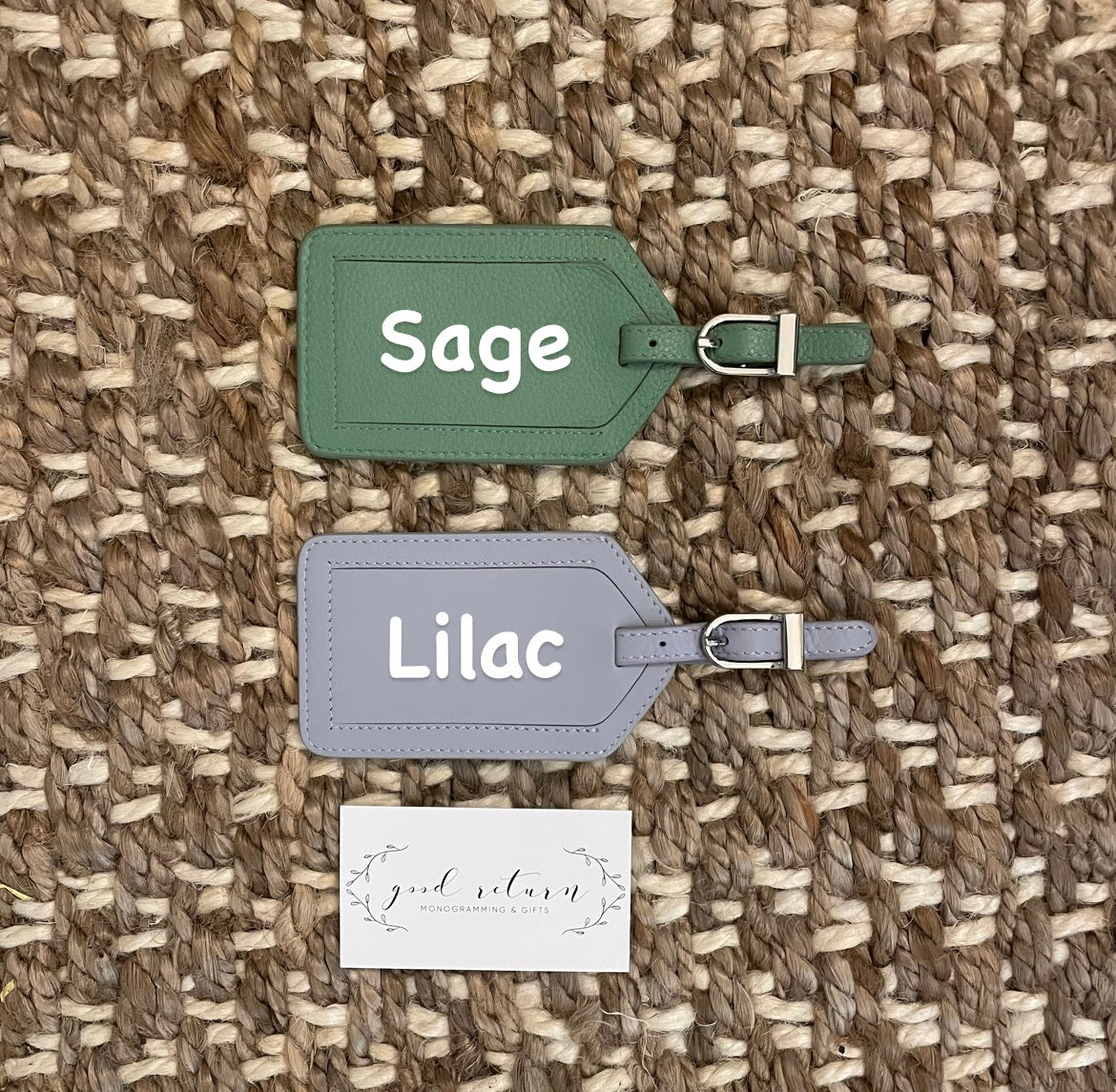 Personalized Leather Luggage Tag