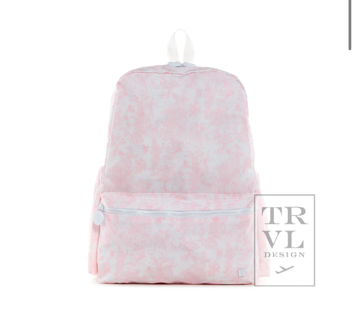 TRVL Design Pink Bunny Toile Backpack