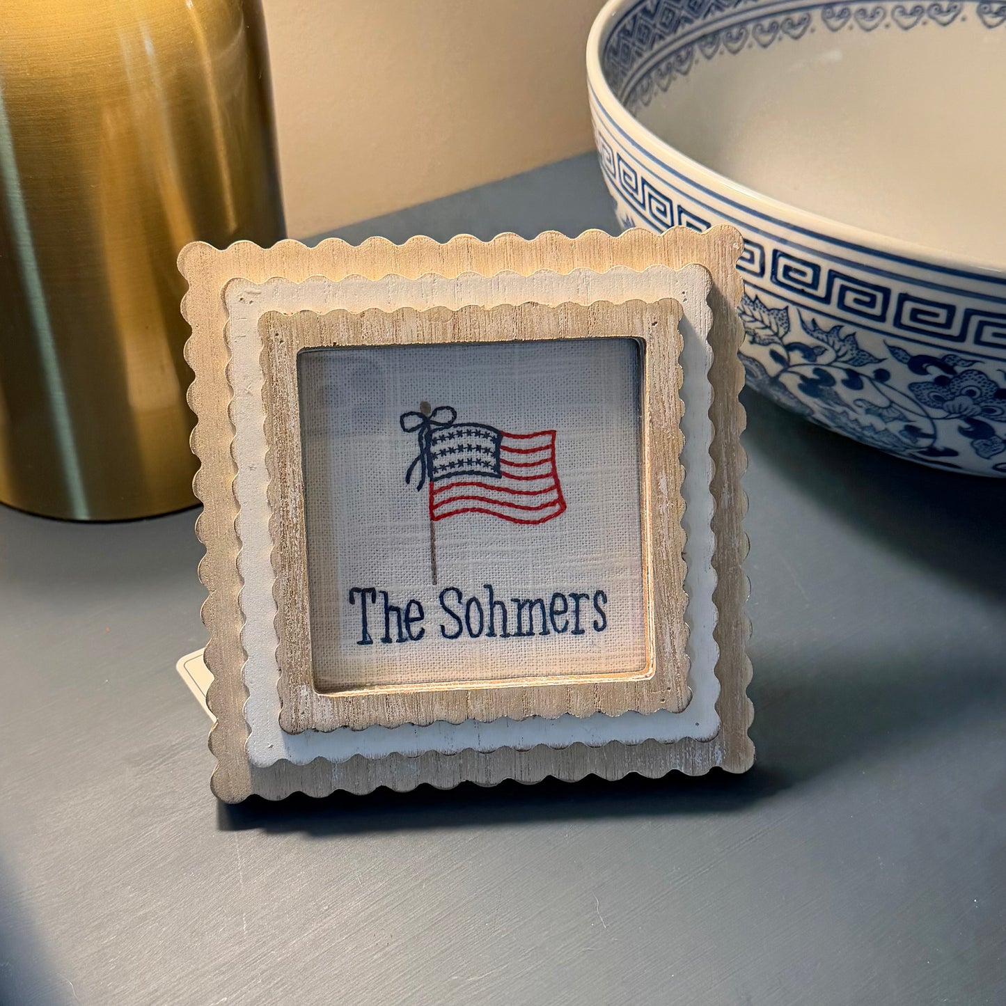 Personalized Embroidered Flag Design