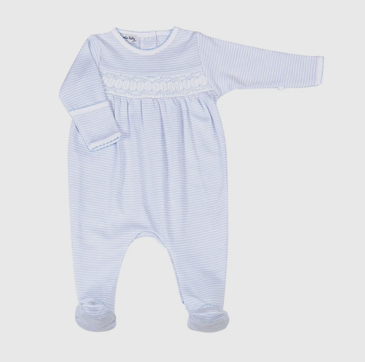 Baby Boy's Pima Cotton Smocked Footie