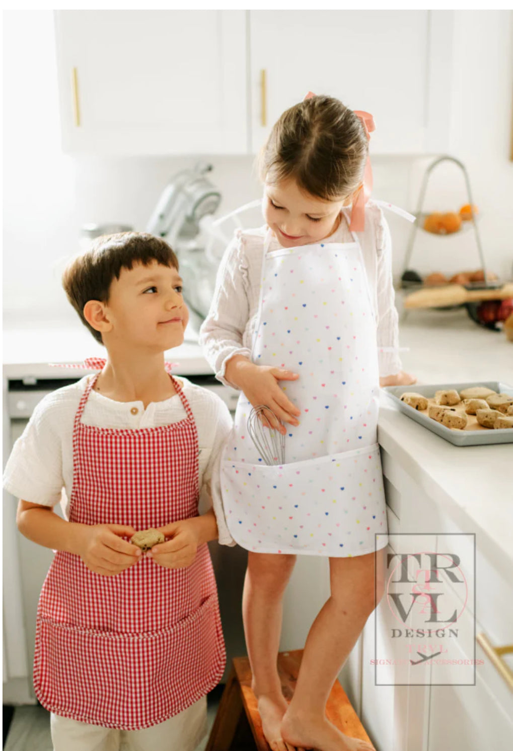 Bunny Toile Blue Apron by TRVL Design