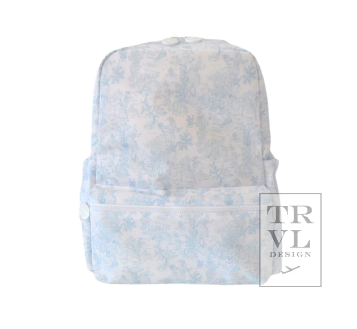 TRVL Design Bunny Toile Blue Backpacker