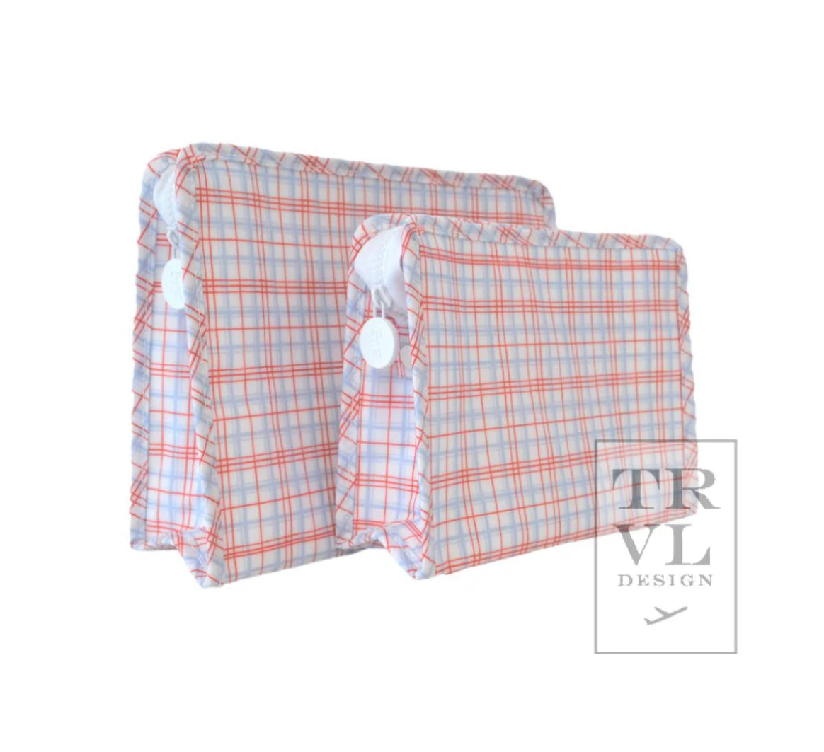 TRVL Design Classic Plaid Red Roadie Bags