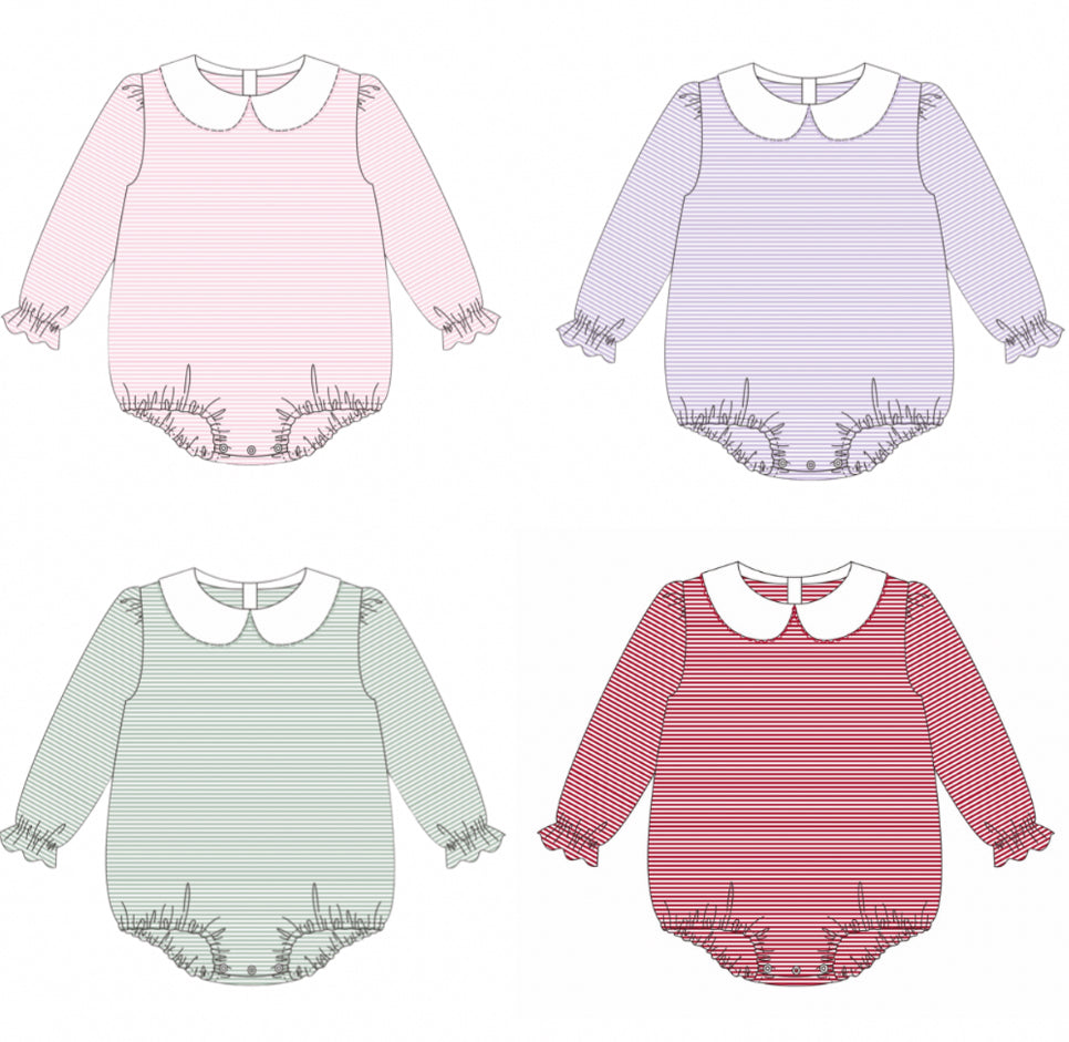 Pre-order Winter Stripe Monogrammed Bubble