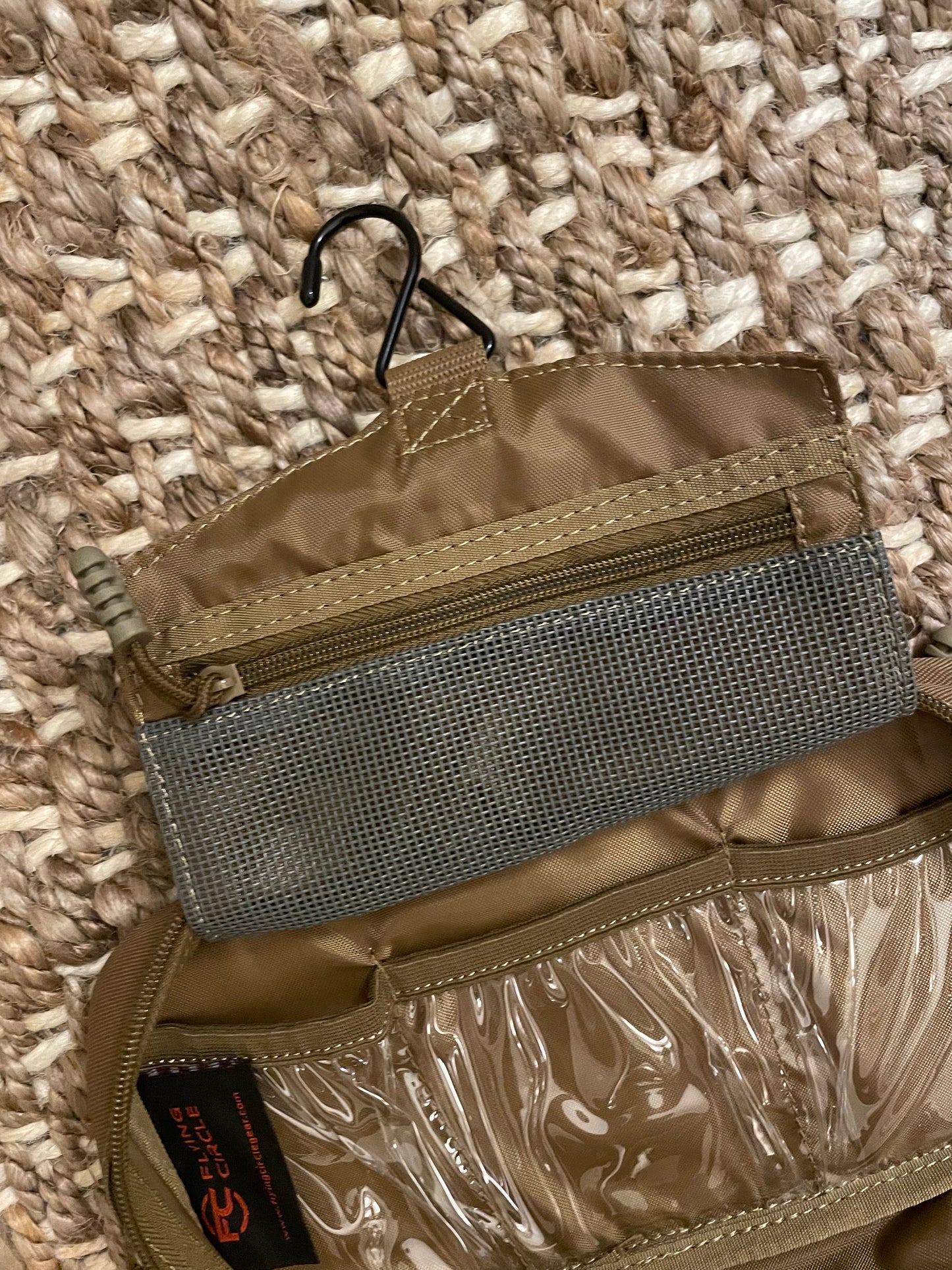 Concho Hanging Toiletry Bag in Coyote Brown