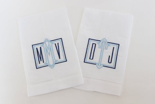 Monogrammed Hemstitched Guest Towel