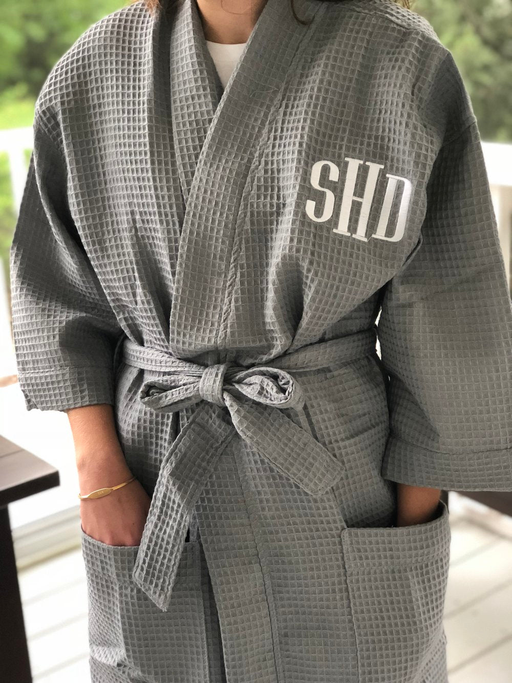 Monogrammed Kimono Robe