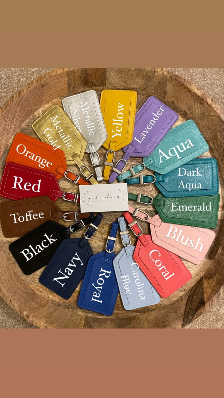 Personalized Leather Luggage Tag