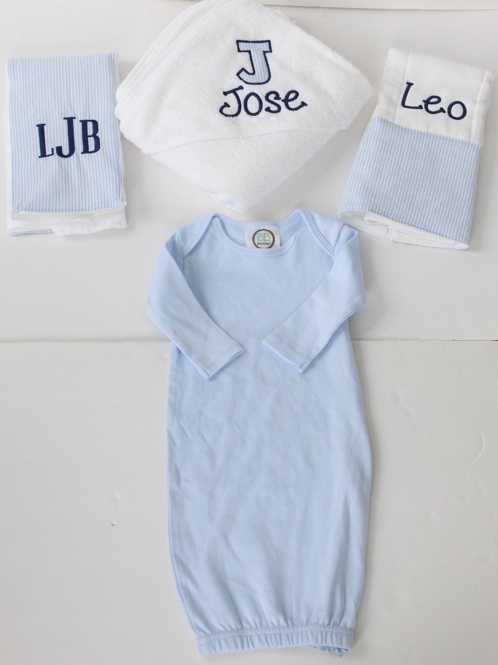 Monogrammed Newborn Gown
