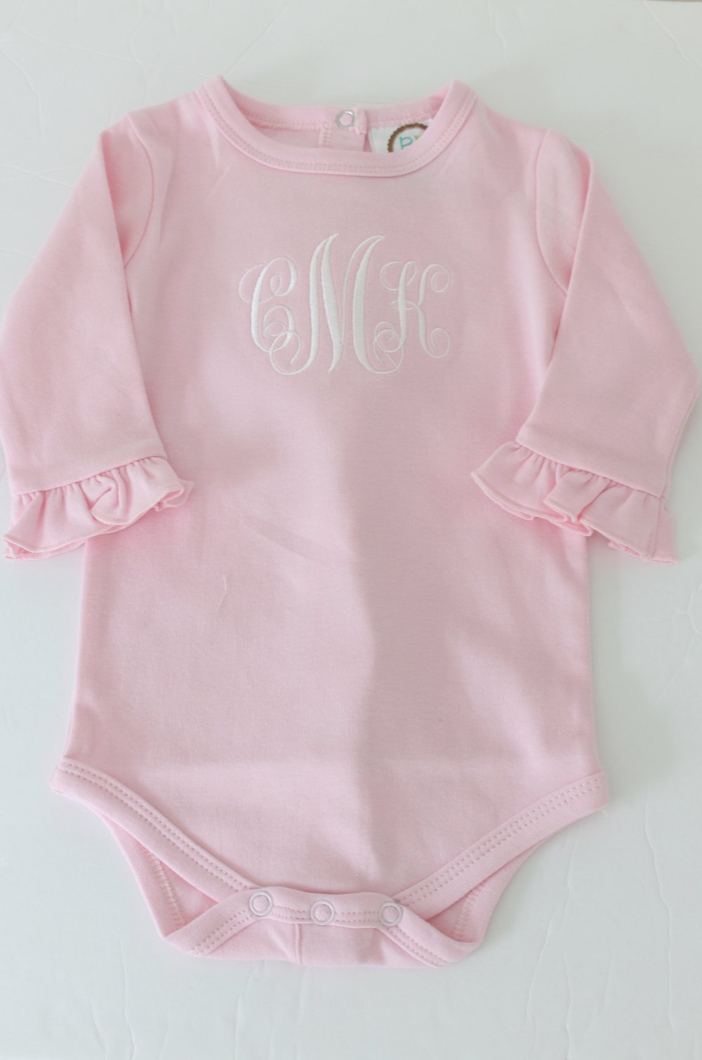 Light Pink Long Sleeve Ruffle Onesie