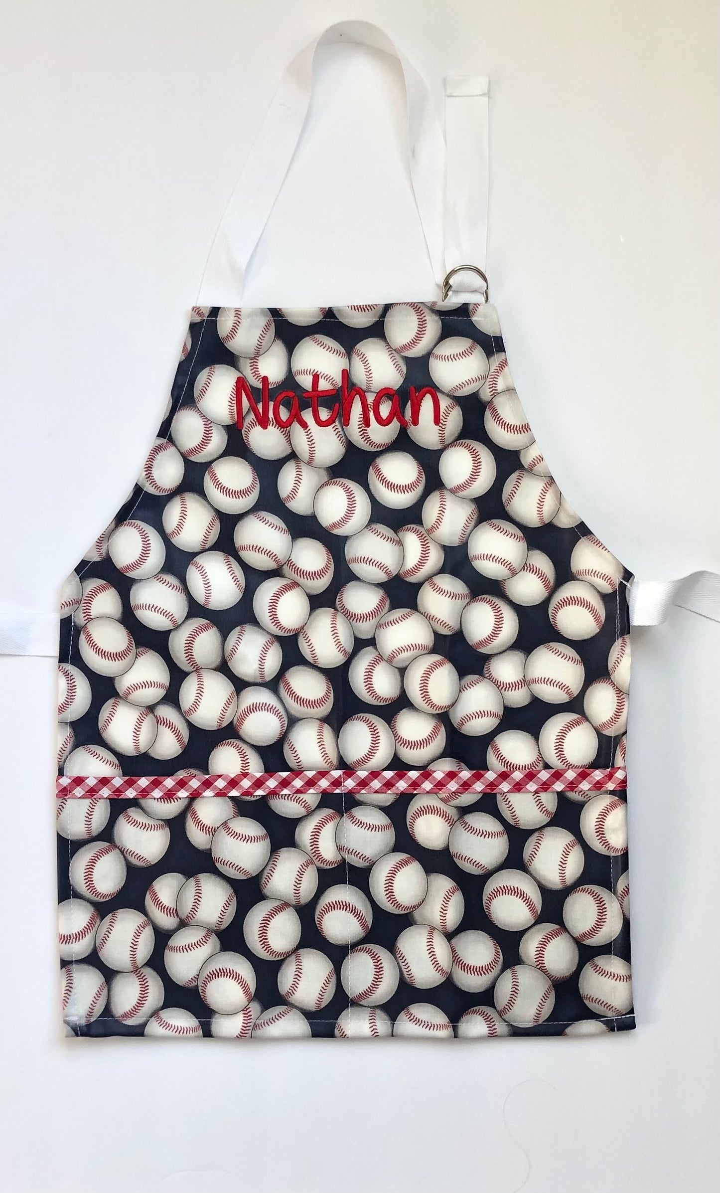 3 Martha's Baseball Art Smock Apron