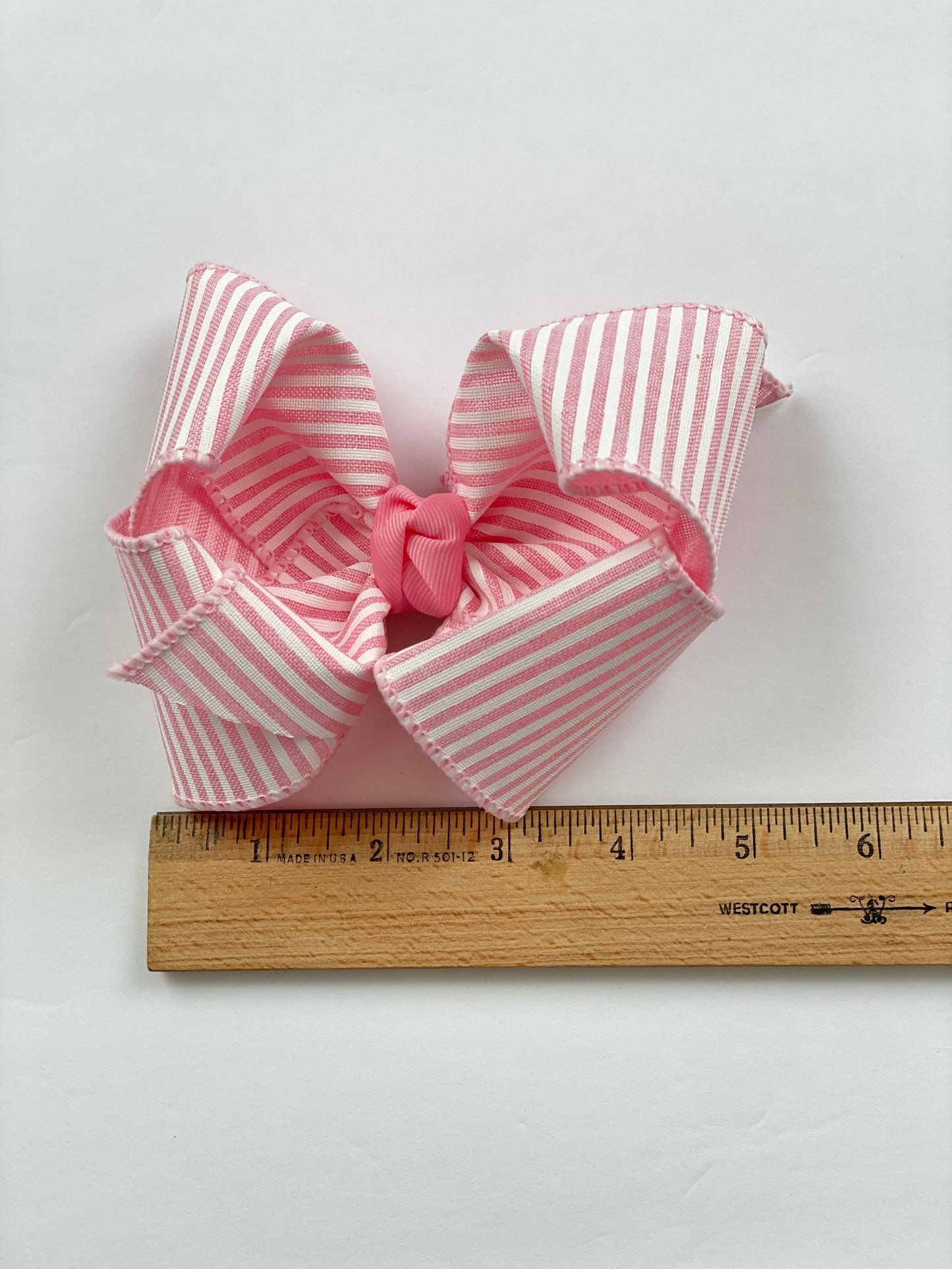 XL Double Knot Striped Bow