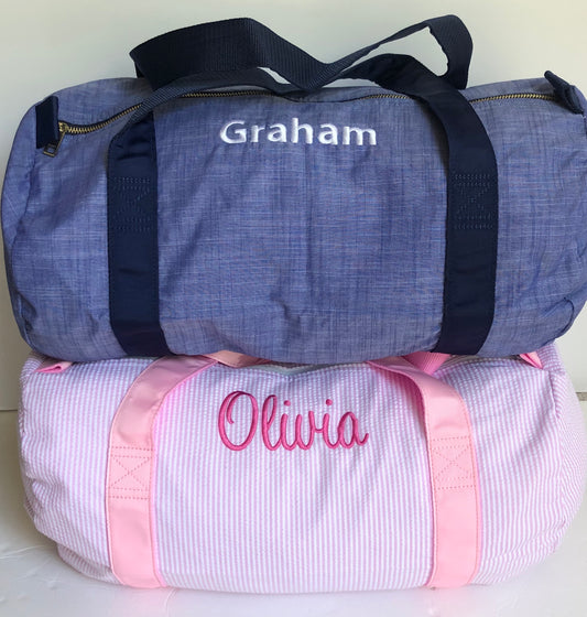 Mint Monogrammed Duffel Bag