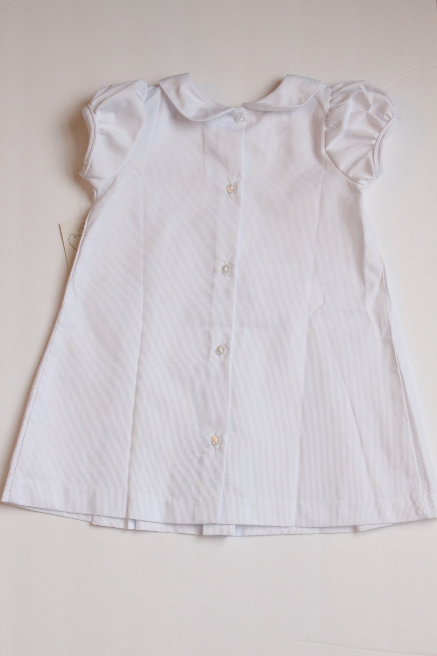 Monogrammed Pink Pleated Dress