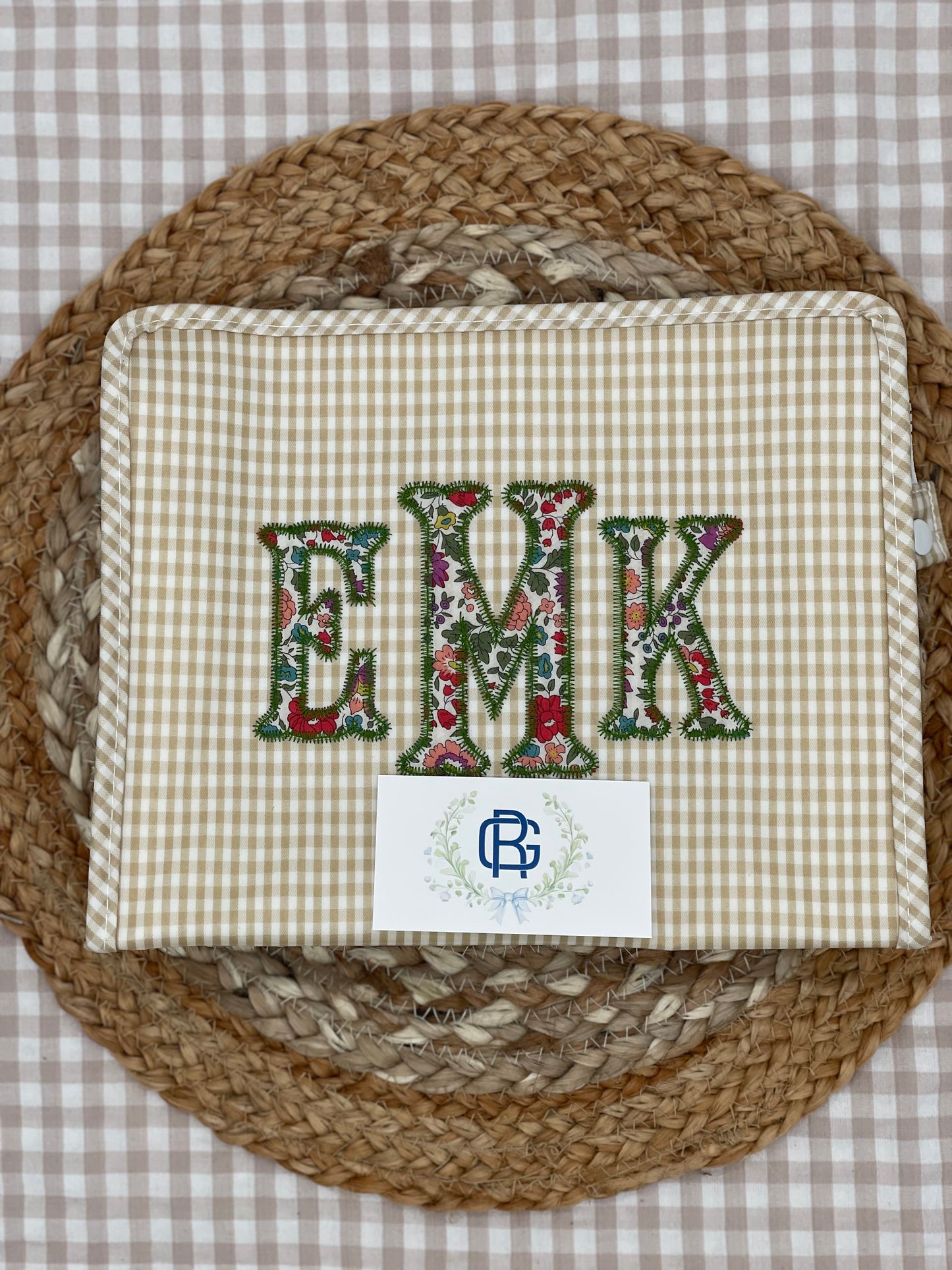 TRVL Design Khaki Gingham Roadie Bags