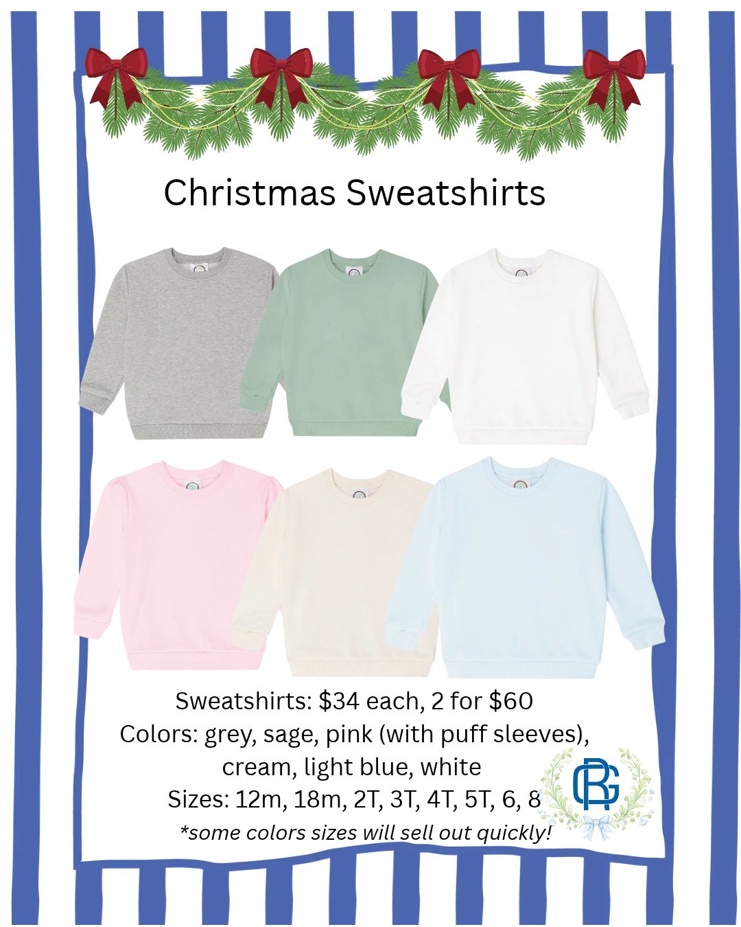 Christmas Sweatshirts and Bubbles