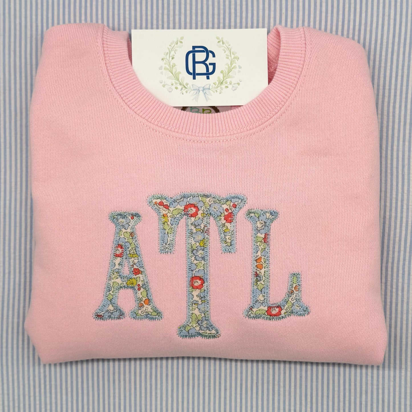 Monogrammed Personalized Liberty of London Applique Sweatshirt