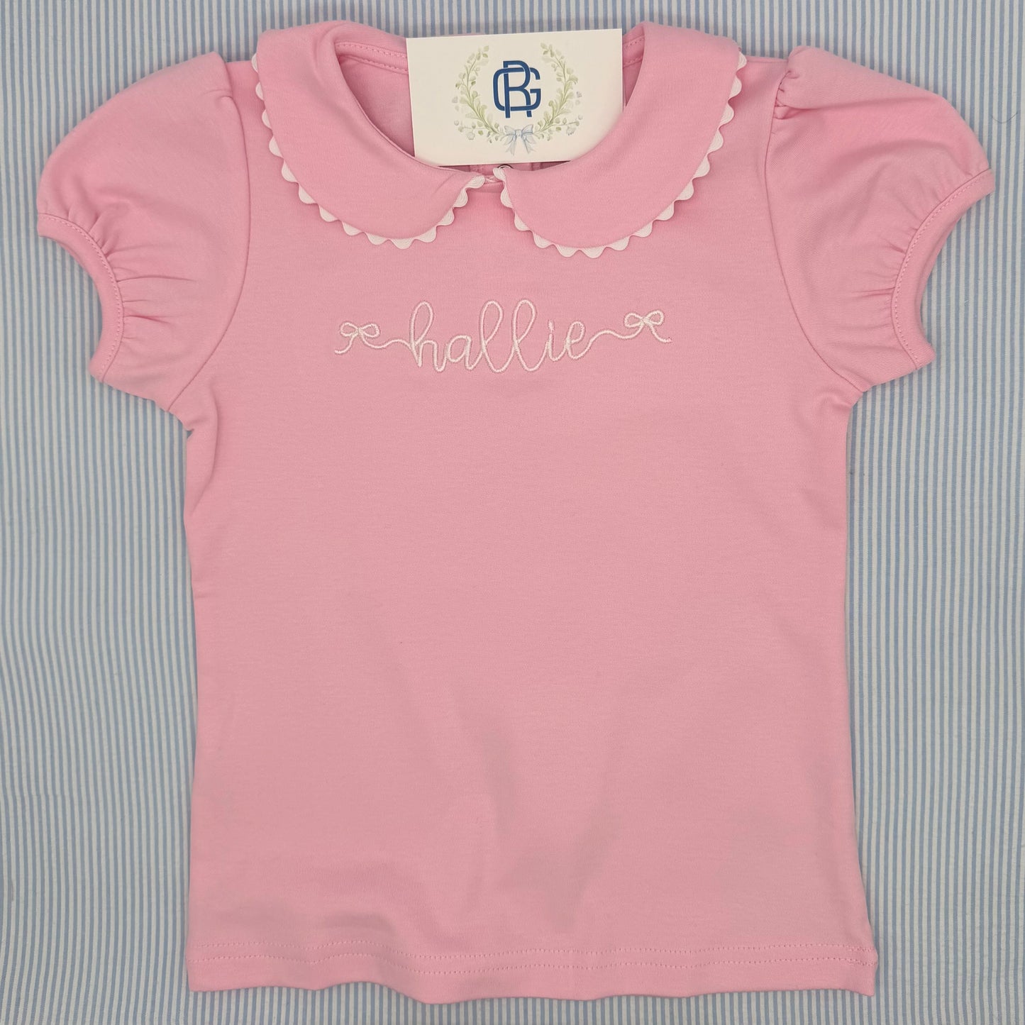 Monogrammed Peter Pan Collared Shirt