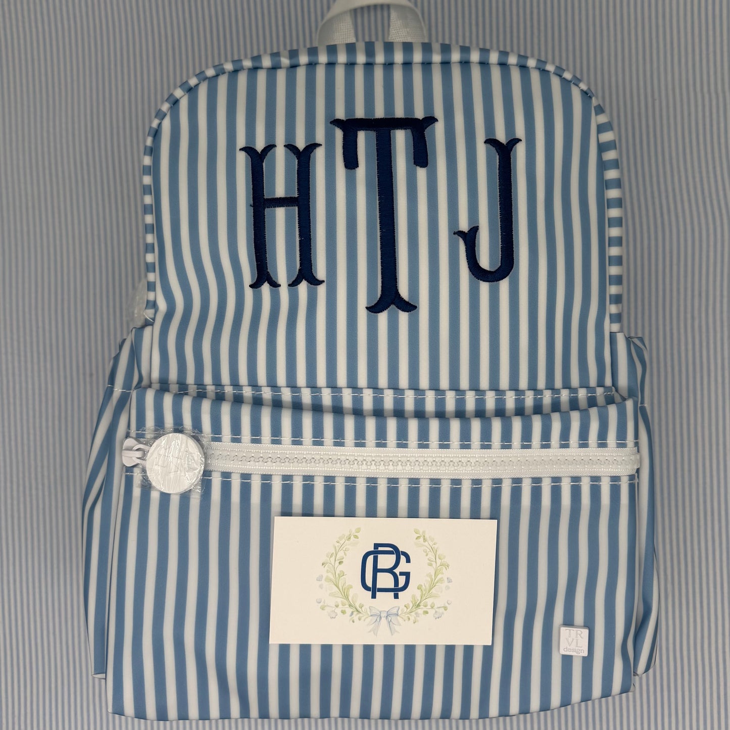 Chambray Pimlico Stripe Mini Backer by TRVL Design