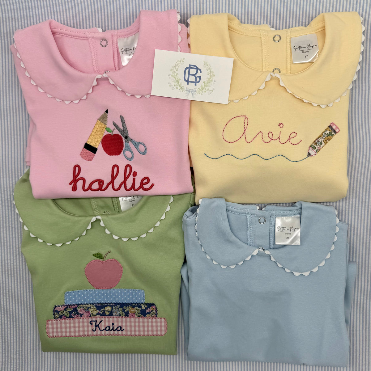 Monogrammed Peter Pan Collared Shirt