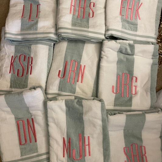 Monogrammed Beach Towel