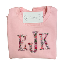 Load image into Gallery viewer, Monogrammed Personalized Liberty of London Applique Sweatshirt
