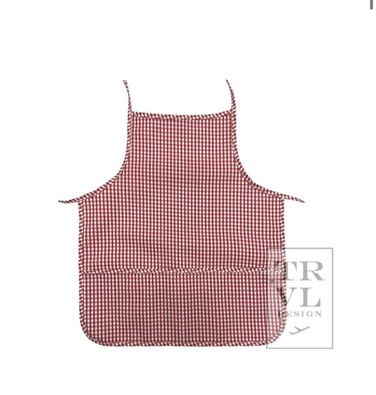 Red Gingham Apron by TRVL Design
