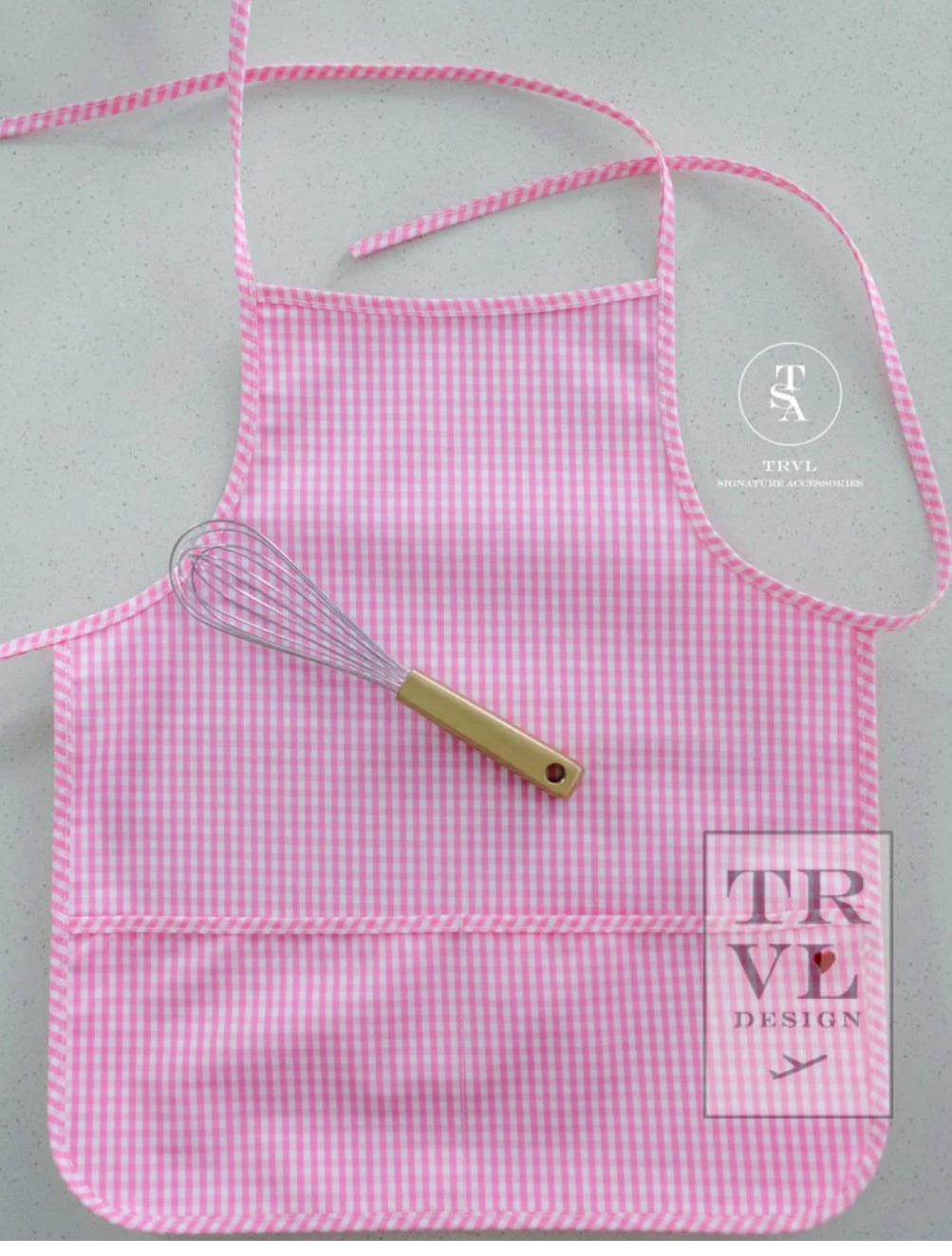 Pink Gingham Apron by TRVL Design