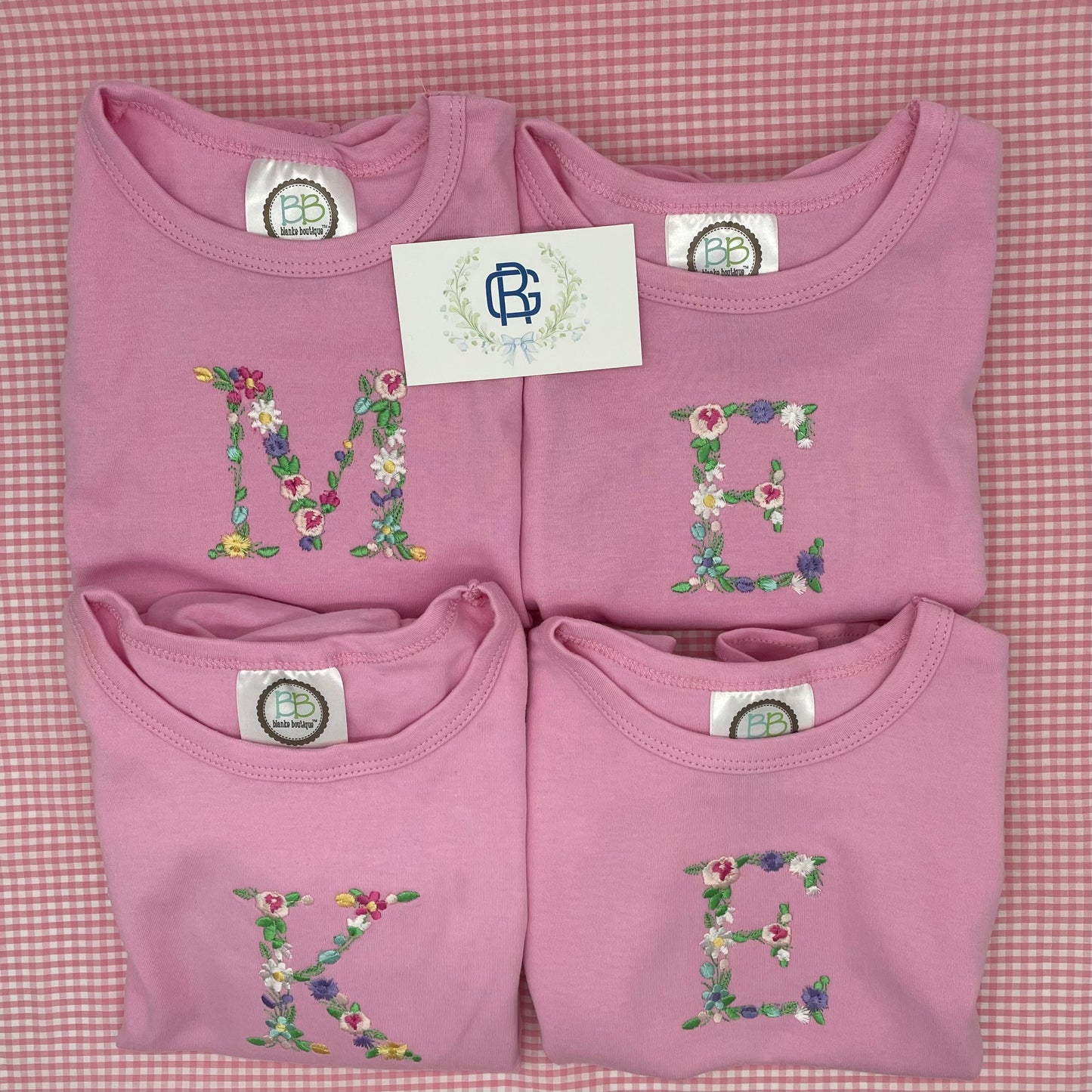 Floral Initial Tee