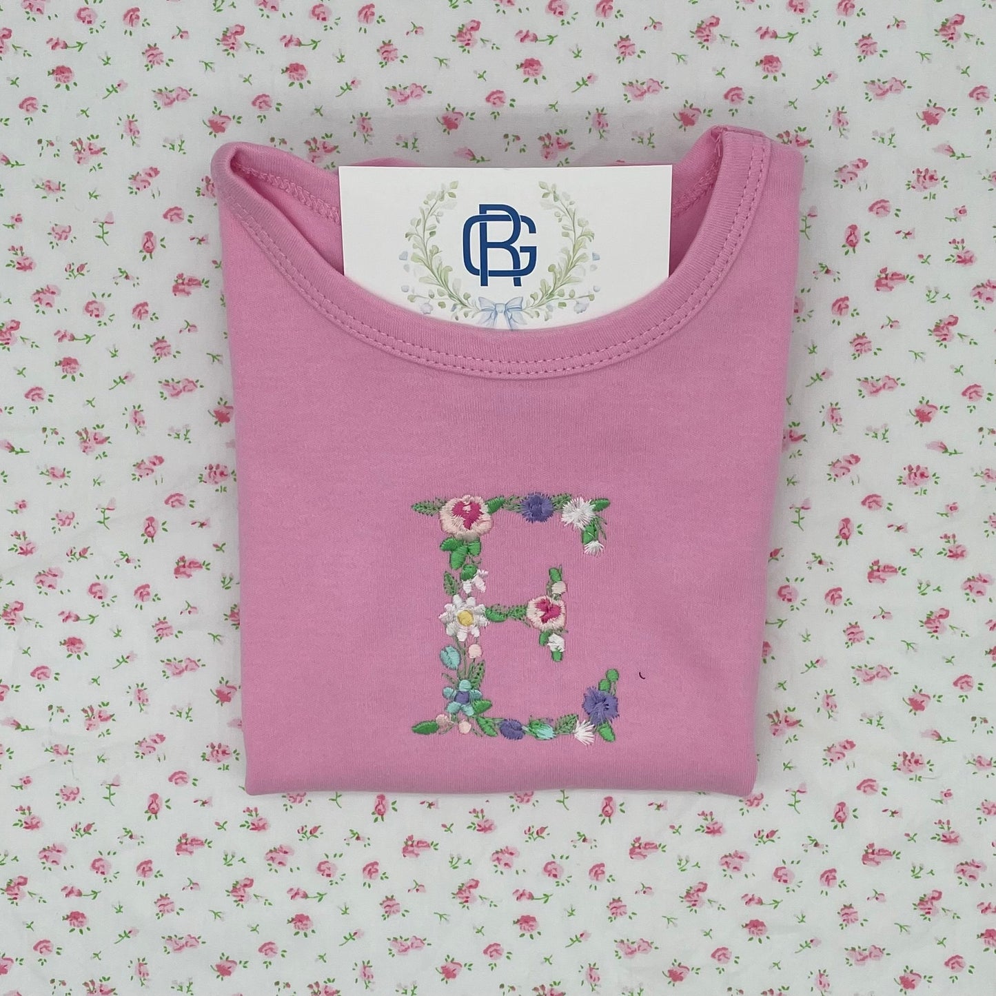 Floral Initial Tee