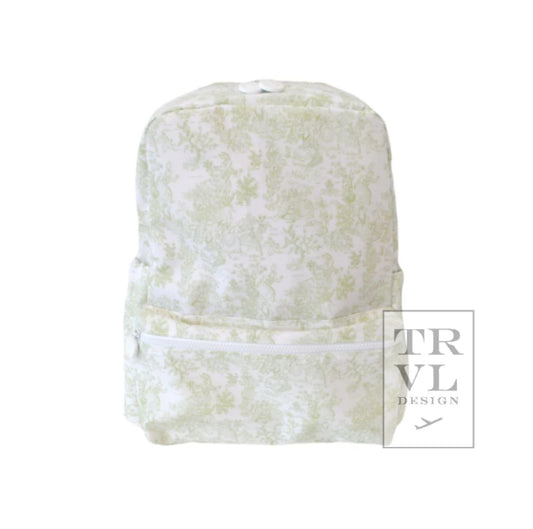 TRVL Design Bunny Toile Green Backpack