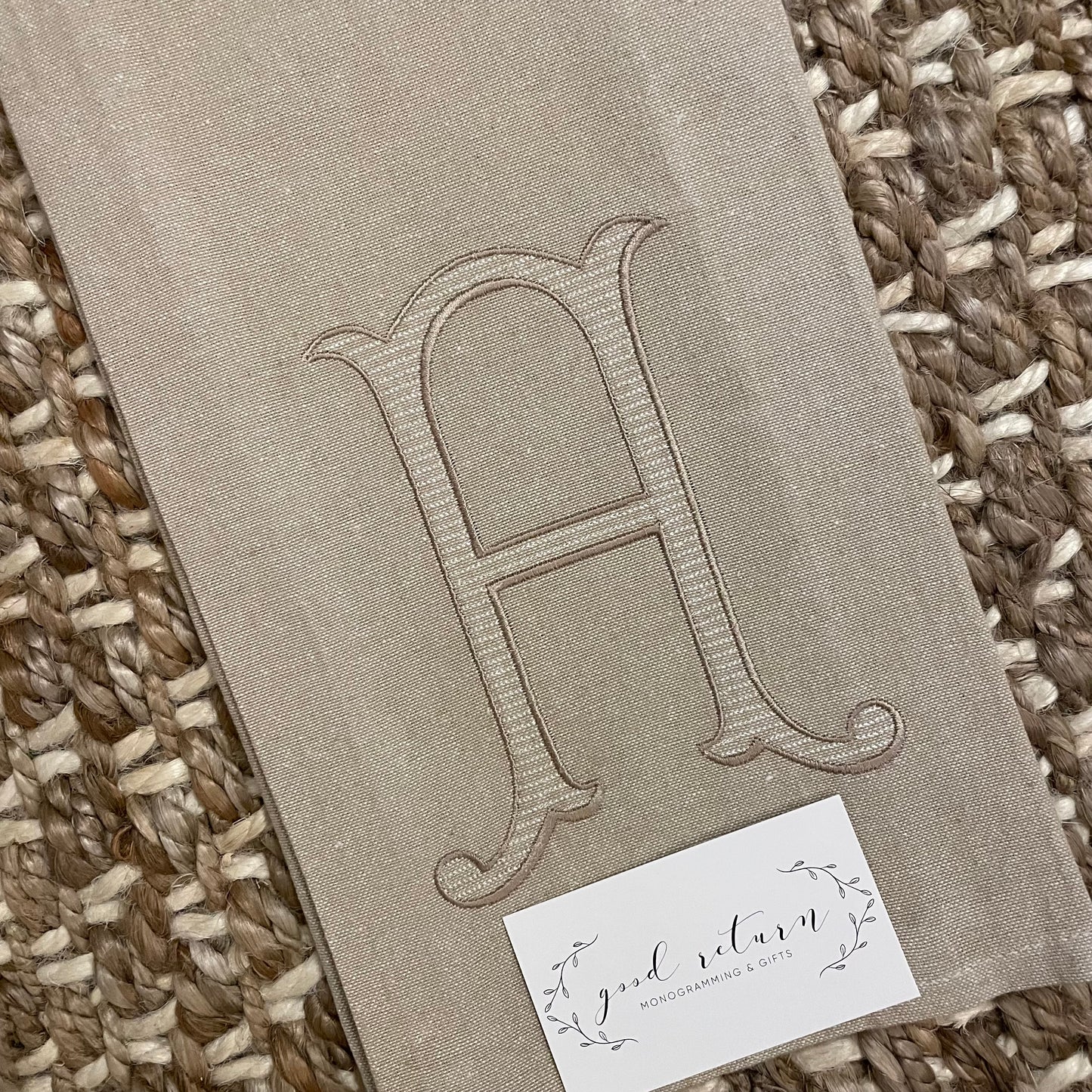 Monogrammed Cotton Guest Towel