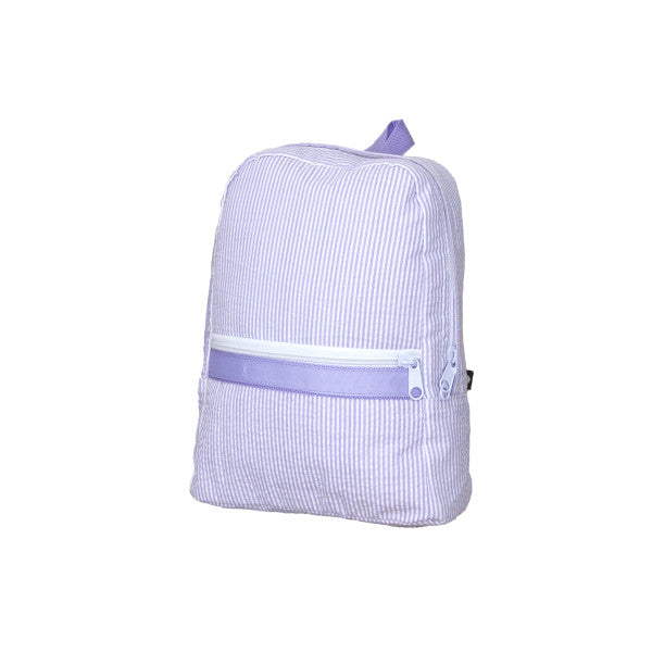 Lilac Seersucker Stripe Small Backpack