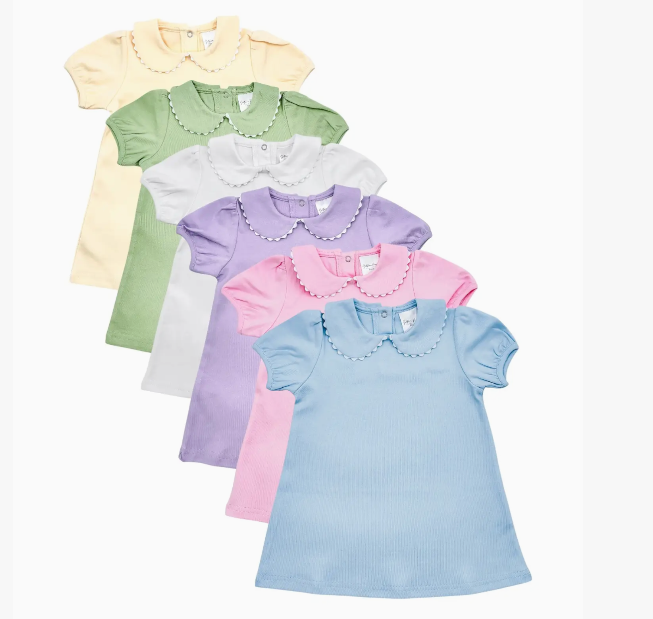 Monogrammed Scalloped Collar Dress