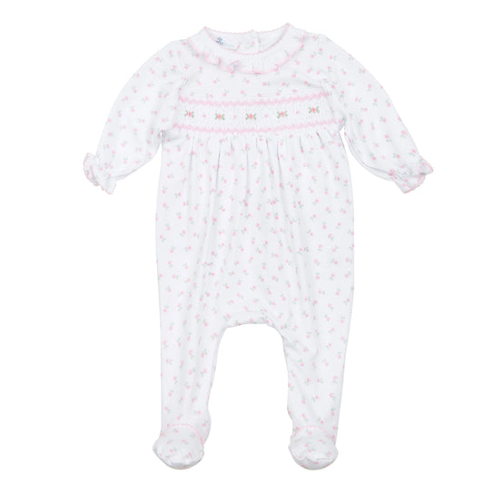 Rosebud Smocked Footie