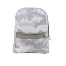 Load image into Gallery viewer, Snow Camo Seersucker Small Backpack