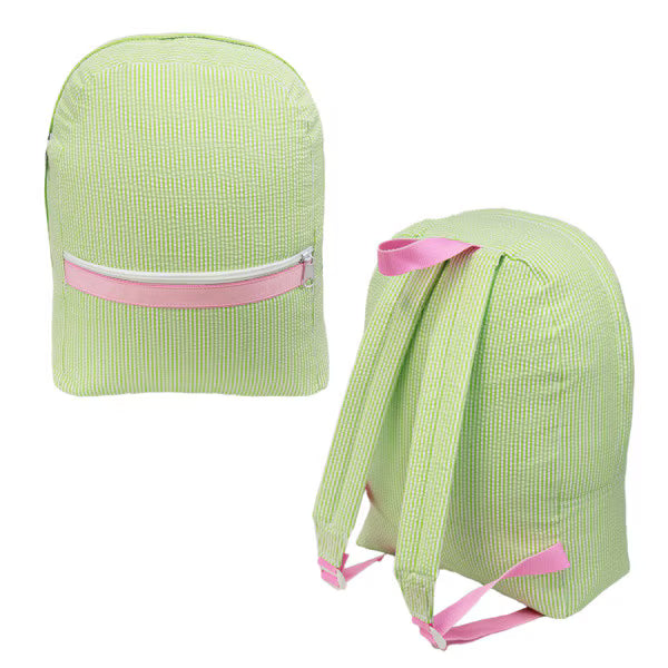 Sweet Pea Seersucker Small Backpack