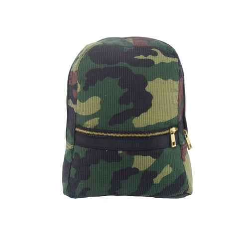 Woodland Camo Seersucker Small Backpack