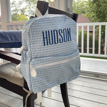Load image into Gallery viewer, TRVL Design Mini Backer Backpack Gingham Mist