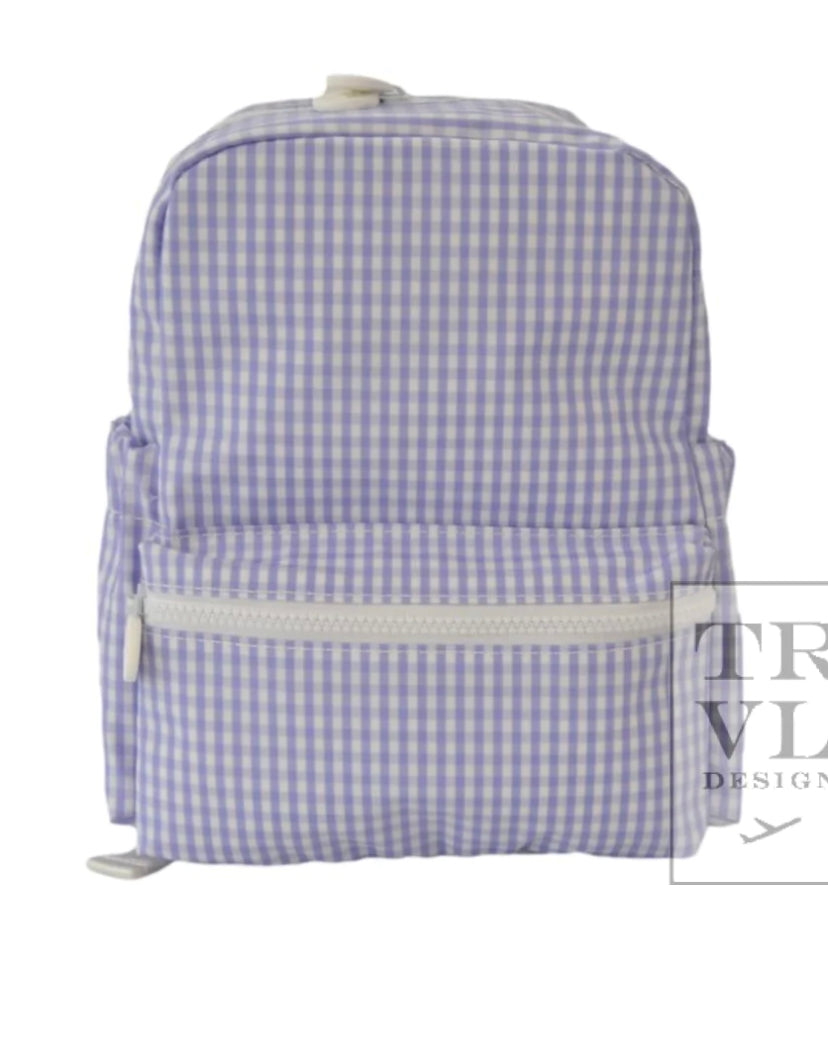 TRVL Design Gingham Lilac Mini Backer