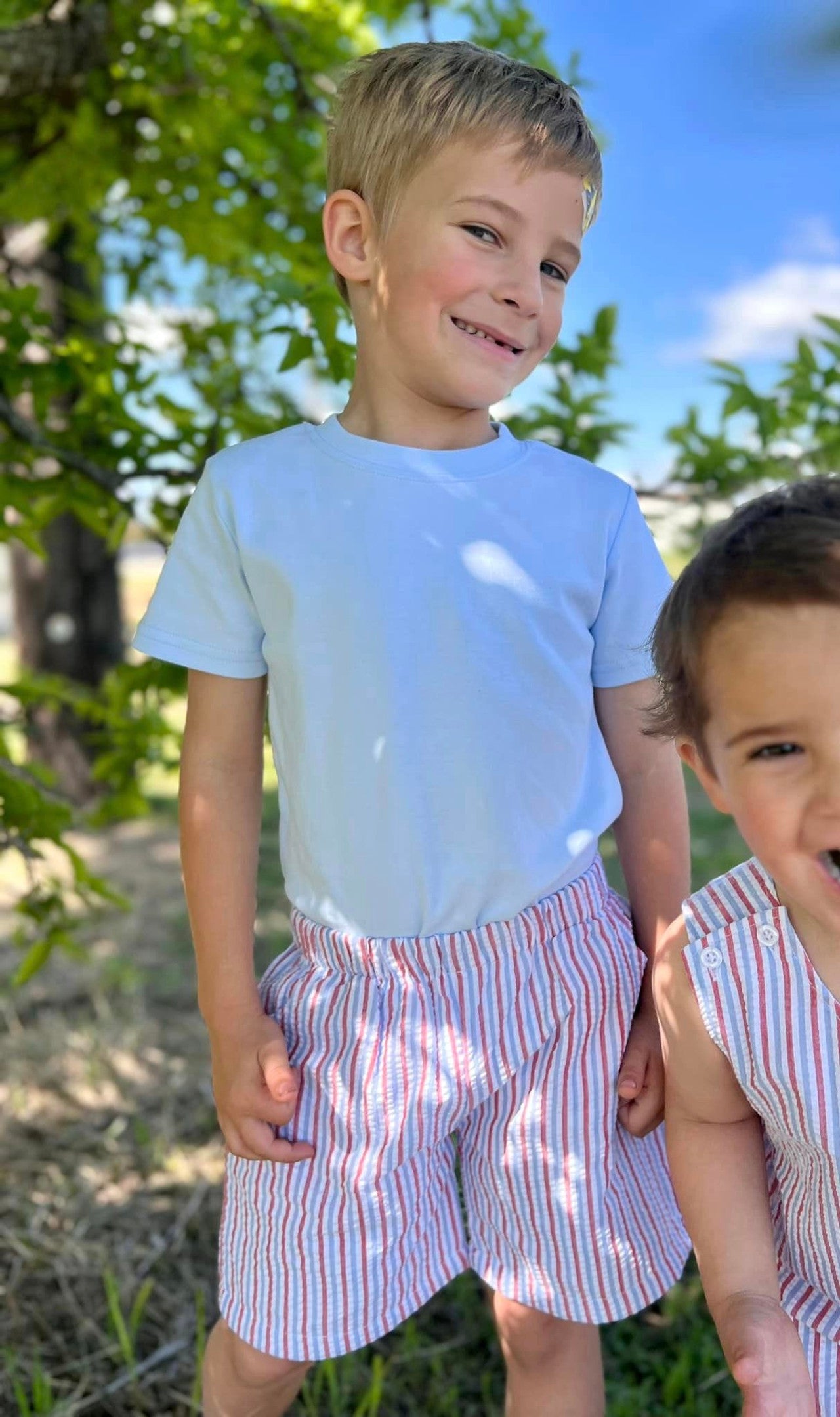 Patriotic Seersucker Shorts