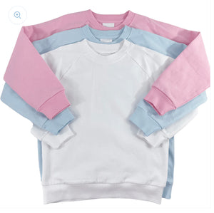Organic Cotton Sweatshirt in Powder Blue