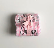 Load image into Gallery viewer, 3 Marthas Pink Elephant Burp Cloth Set