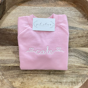 Organic Cotton Sweatshirt in Pink