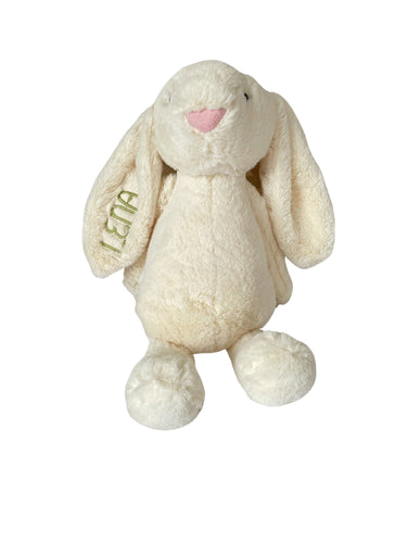 Personalized Plush Cream Bunny