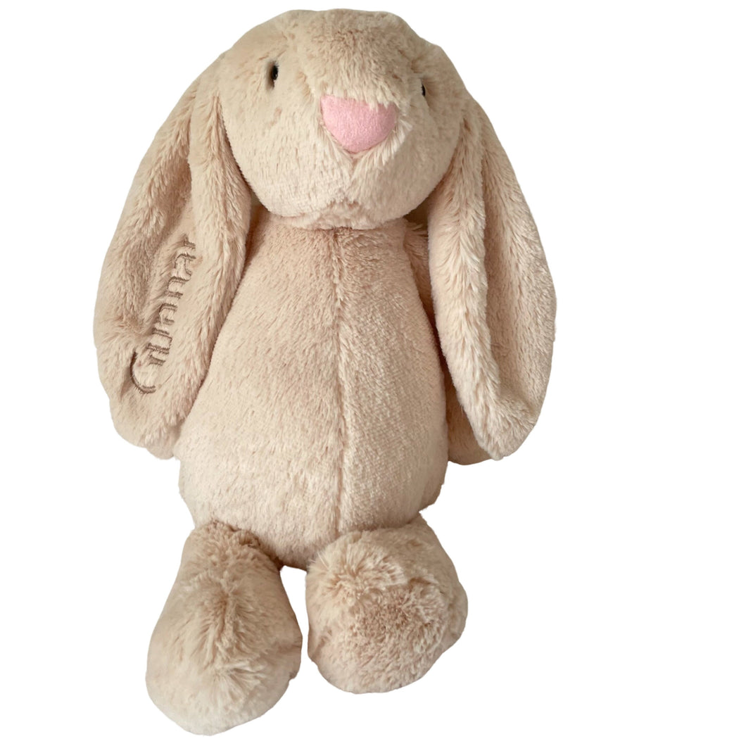 Personalized Plush Tan Bunny