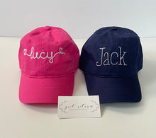 Load image into Gallery viewer, Kid’s Monogrammed Baseball Cap