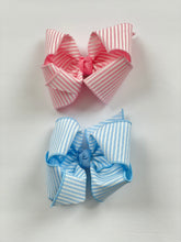 Load image into Gallery viewer, XL Double Knot Striped Bow