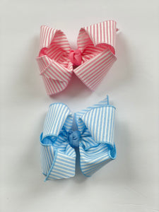 XL Double Knot Striped Bow