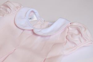 Monogrammed Pink Pleated Dress